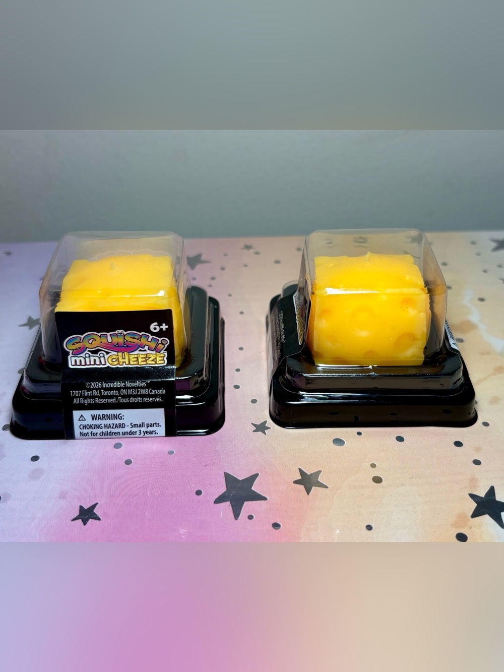 Squish Mini Cheeze Squishies Set of 2 New Sealed